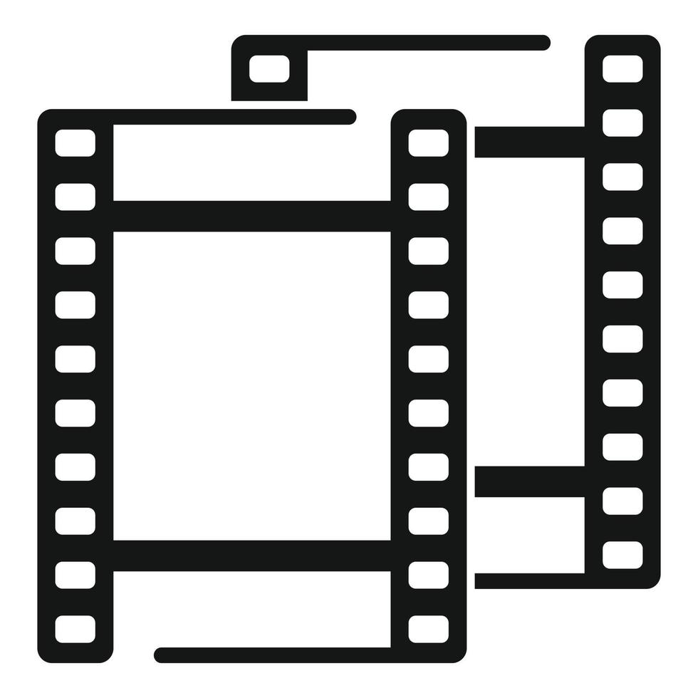 película película icono vector simple. camara de video