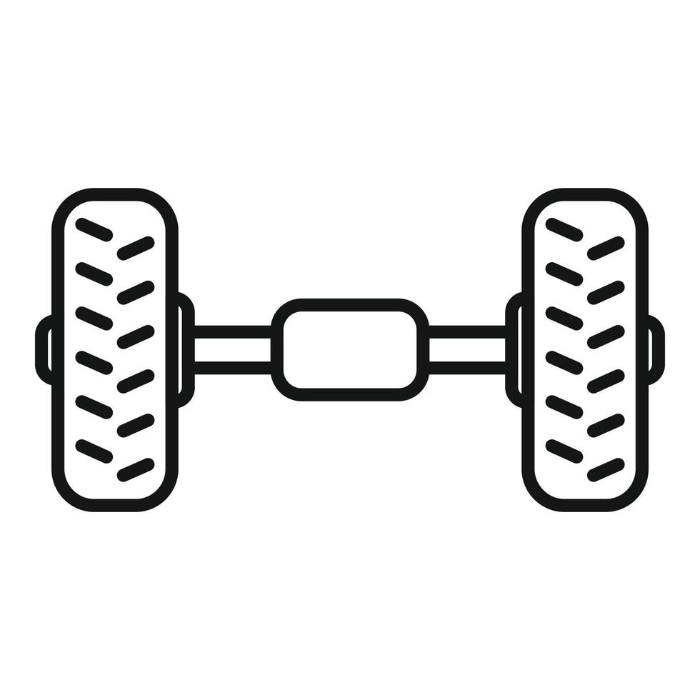 Car suspension icon outline vector. Wheel tire vector