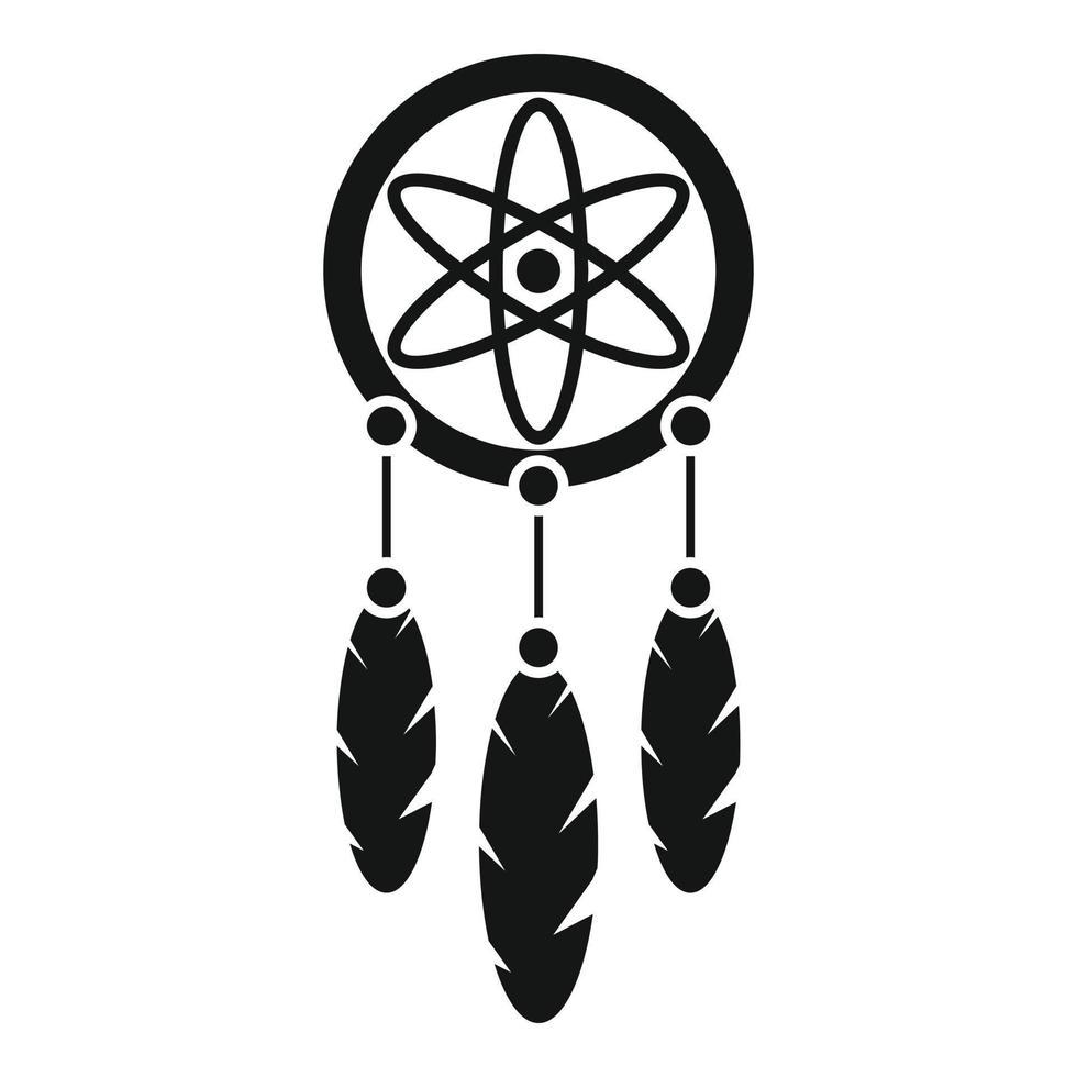 Boho dream catcher icon simple vector. Indian native vector