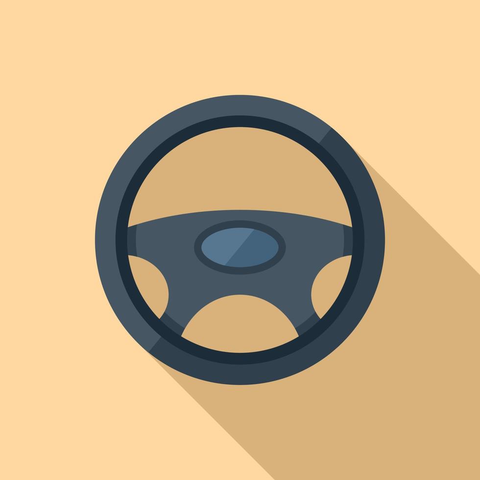 Car steering wheel icon flat vector. Auto sport vector