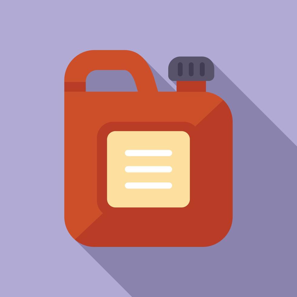 Petrol canister icon flat vector. Fuel oil vector