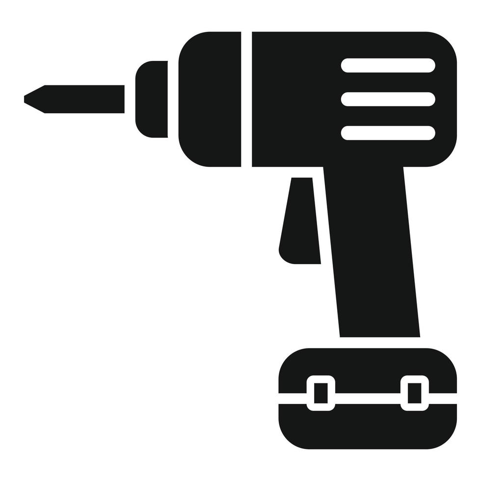 vector simple de icono de taladro eléctrico. herramienta de mano