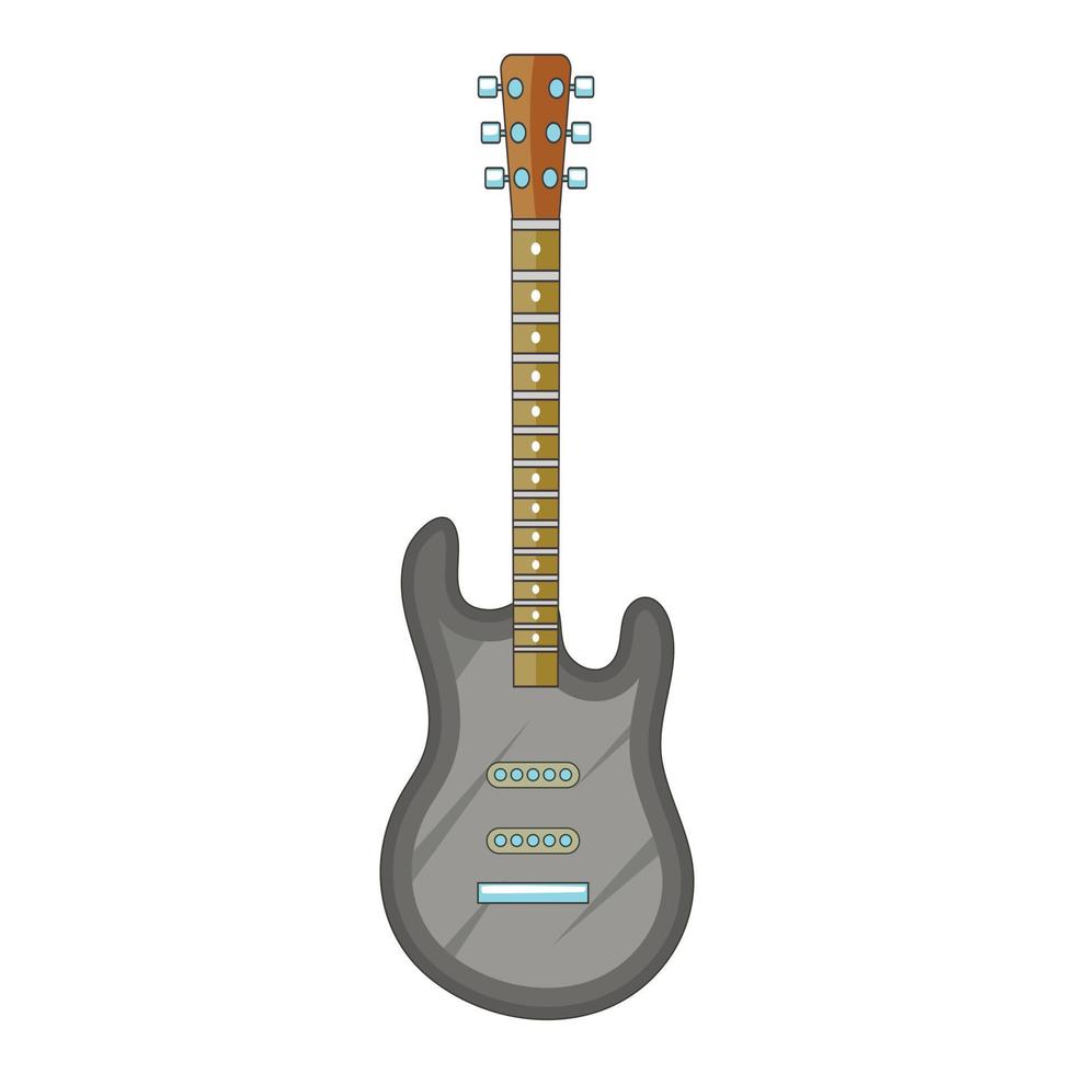 Electric guitar icon, cartoon style vector