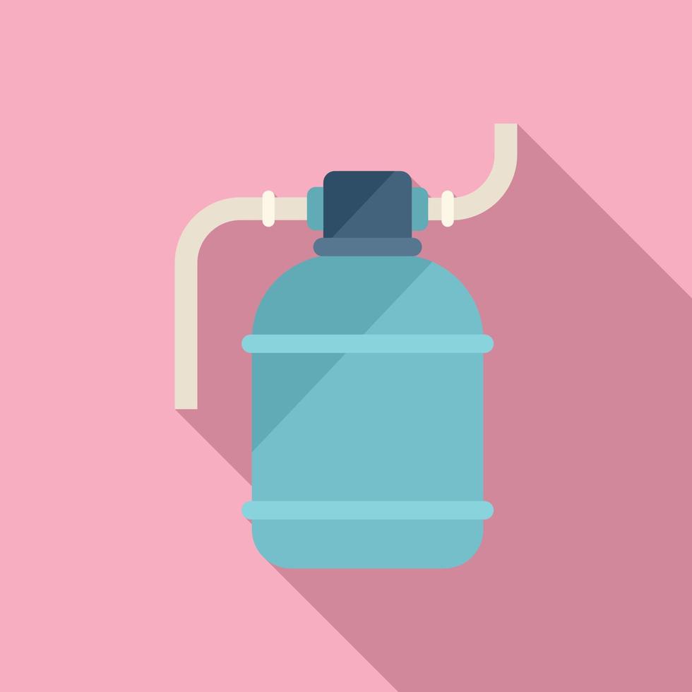 Pool tank icon flat vector. Pump cleaning vector