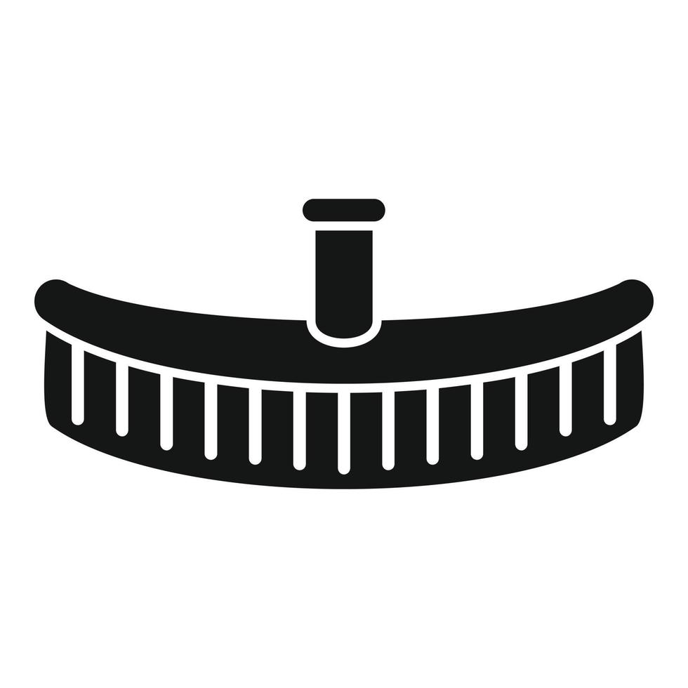 vector simple de icono de cepillo de fregona de piscina. red de agua