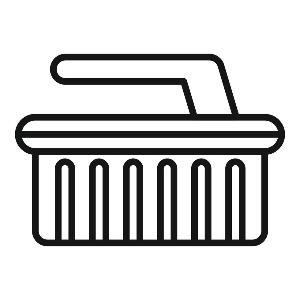 Clean brush pool icon outline vector. Pump maintenance vector