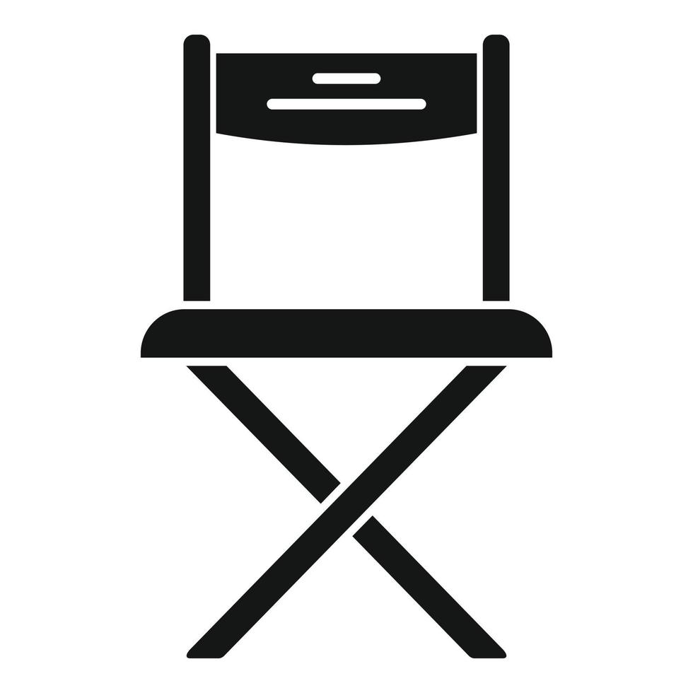 icono de silla de director de cine vector simple. película de vídeo