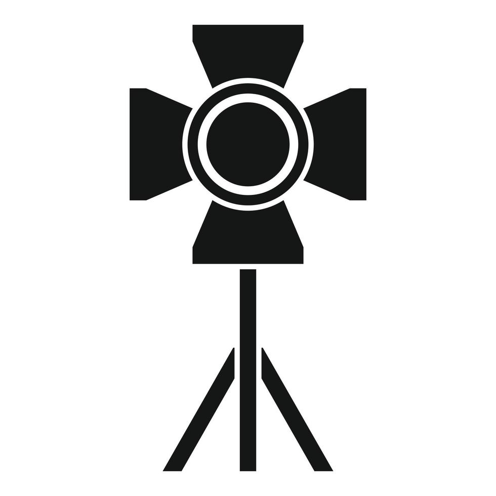 Filmmaker spotlight icon simple vector. Cinema video vector