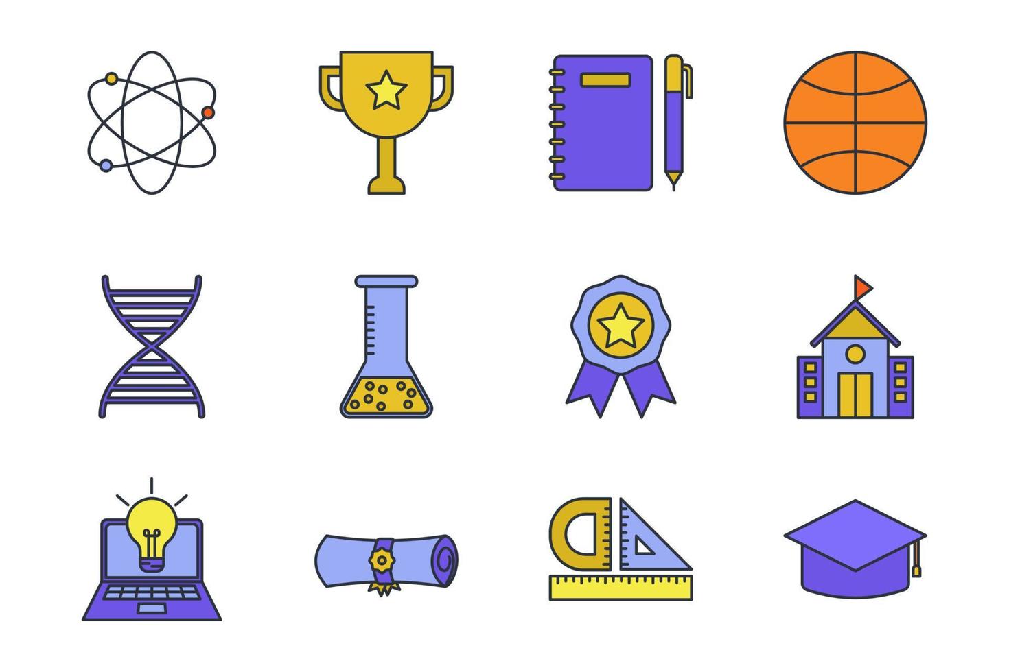 Education Icons Set vector