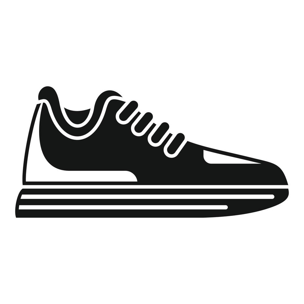 vector simple de icono de zapatillas de deporte de entrenamiento. zapato deportivo