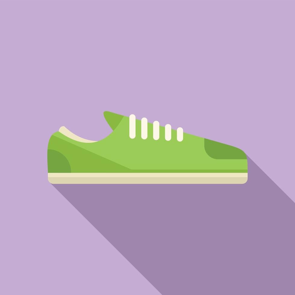 vector plano de icono de zapatillas casuales. zapato deportivo