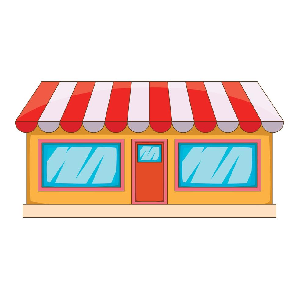 Shop icon, cartoon style vector
