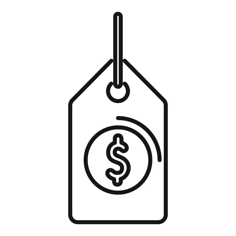 Auction price tag icon outline vector. Sell process vector