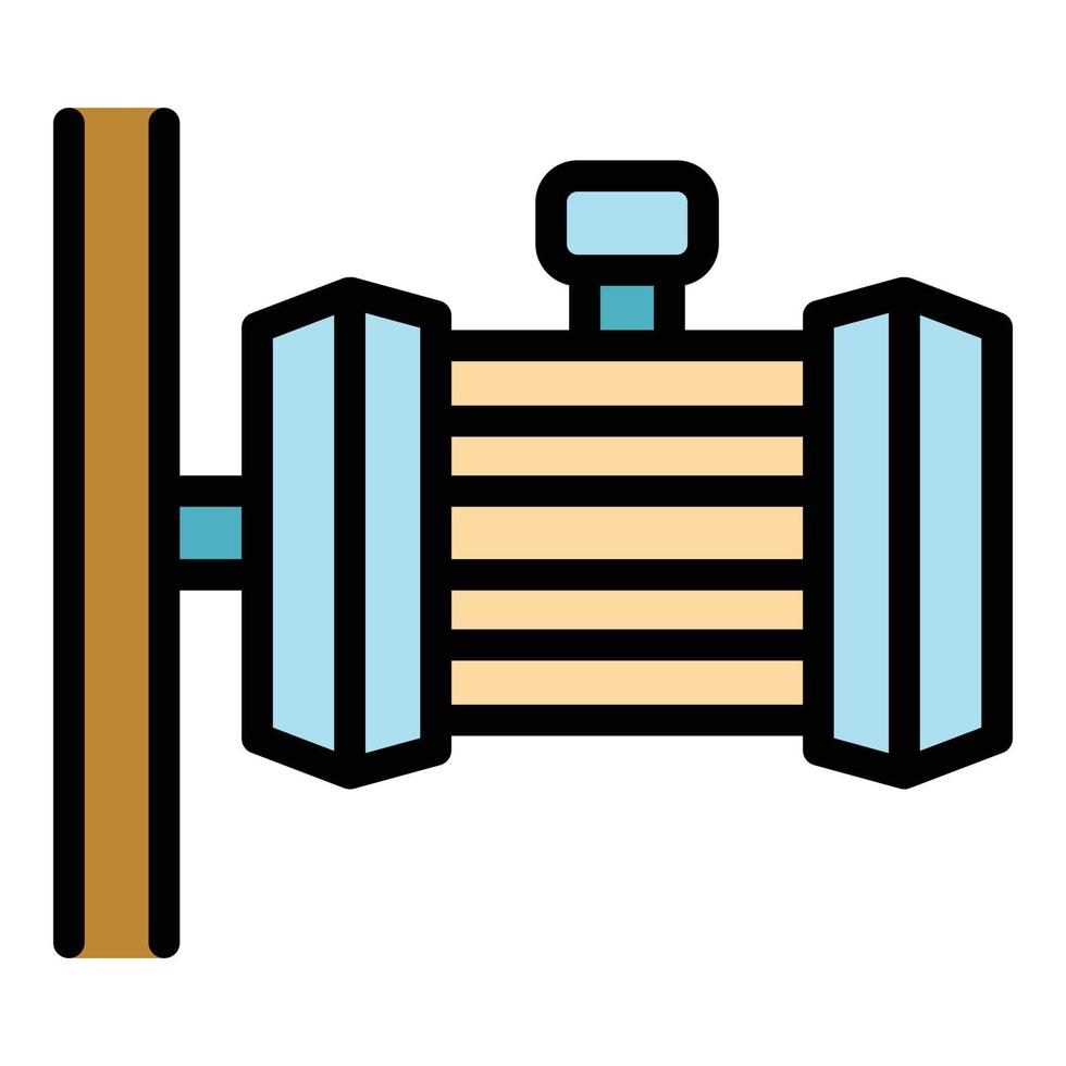 Hydraulic pump icon color outline vector