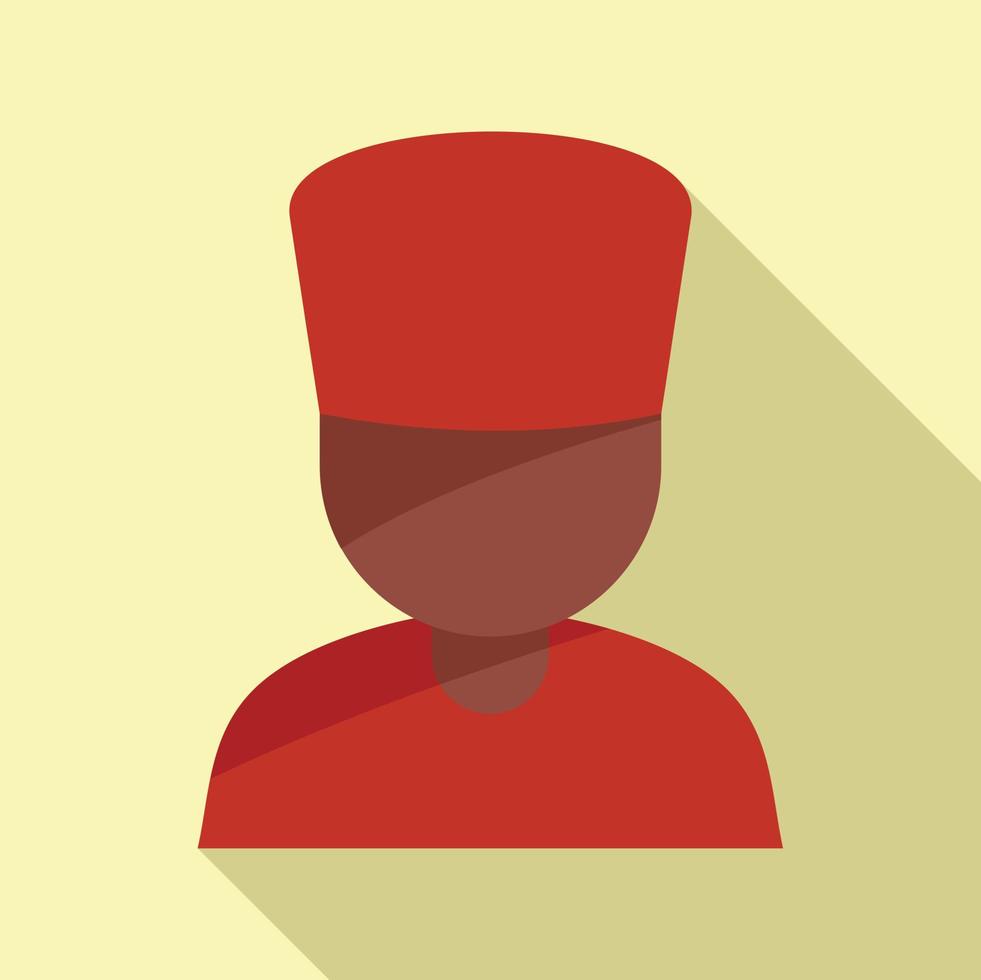 African priest icon flat vector. Africa people vector