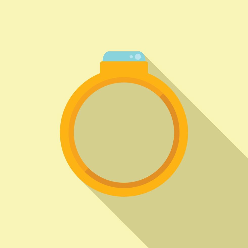 Diamond ring auction icon flat vector. Sell process vector