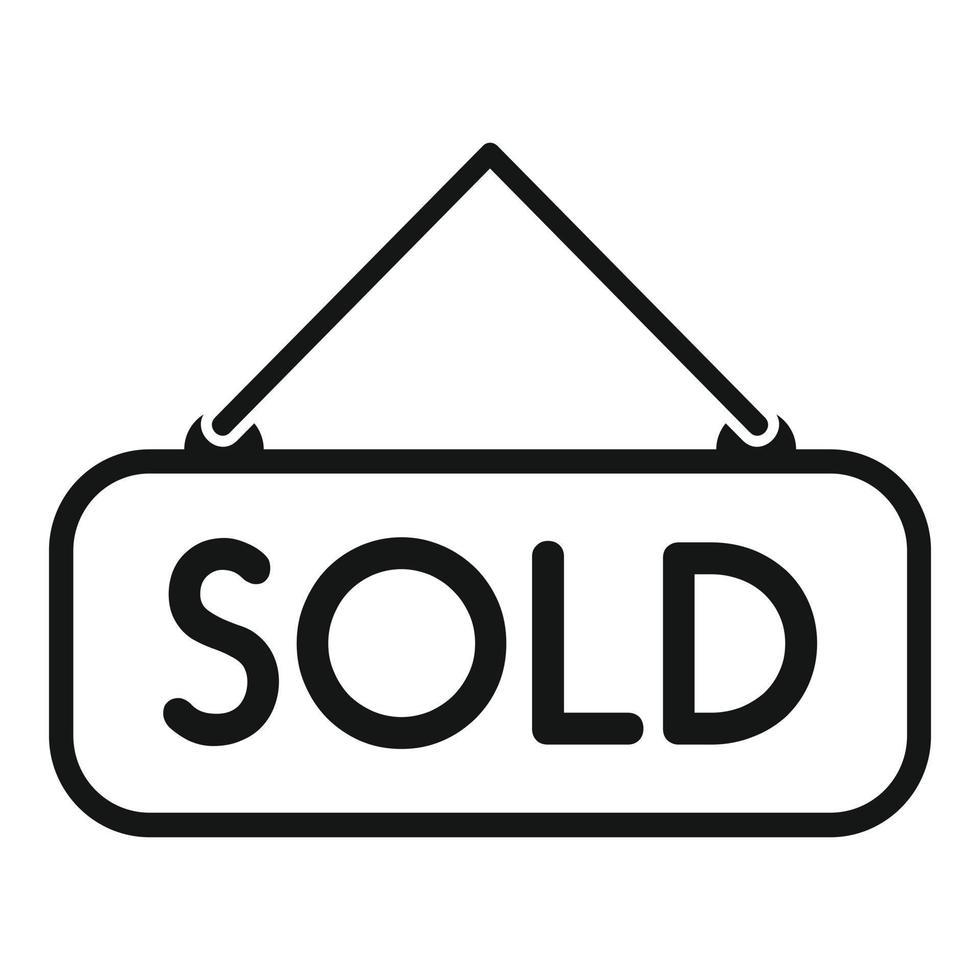 Auction sold icon simple vector. Price sell vector