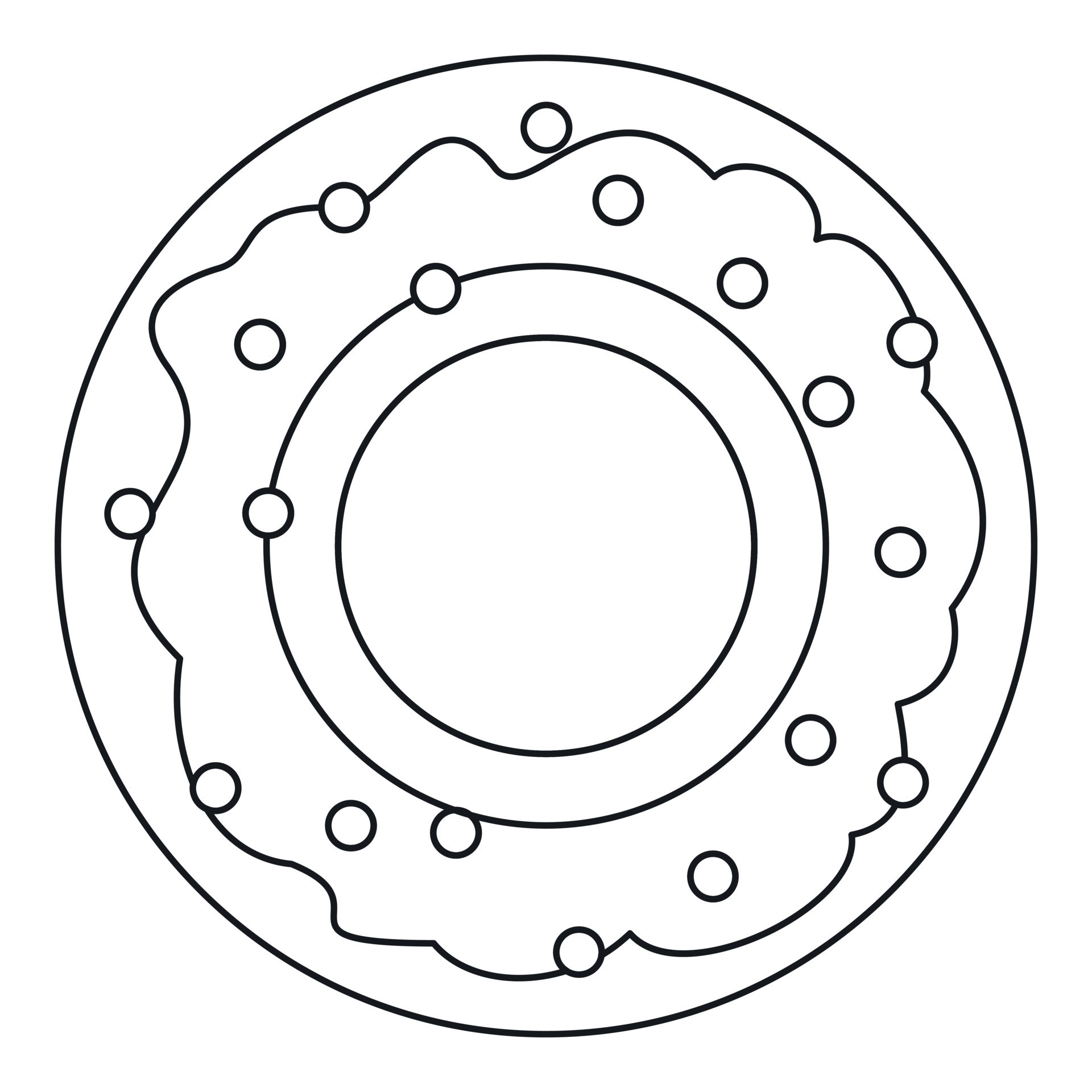 Donut icon, outline style 15205795 Vector Art at Vecteezy