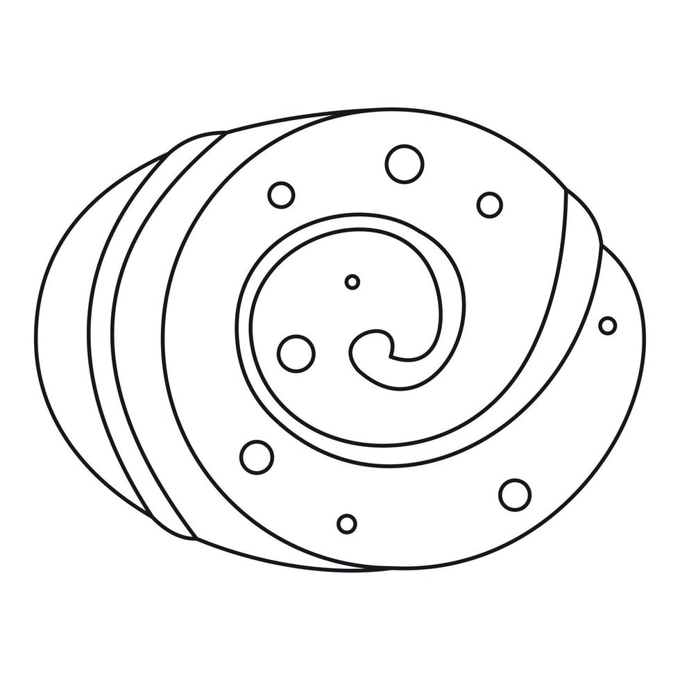 Fuit loaf icon, outline style vector