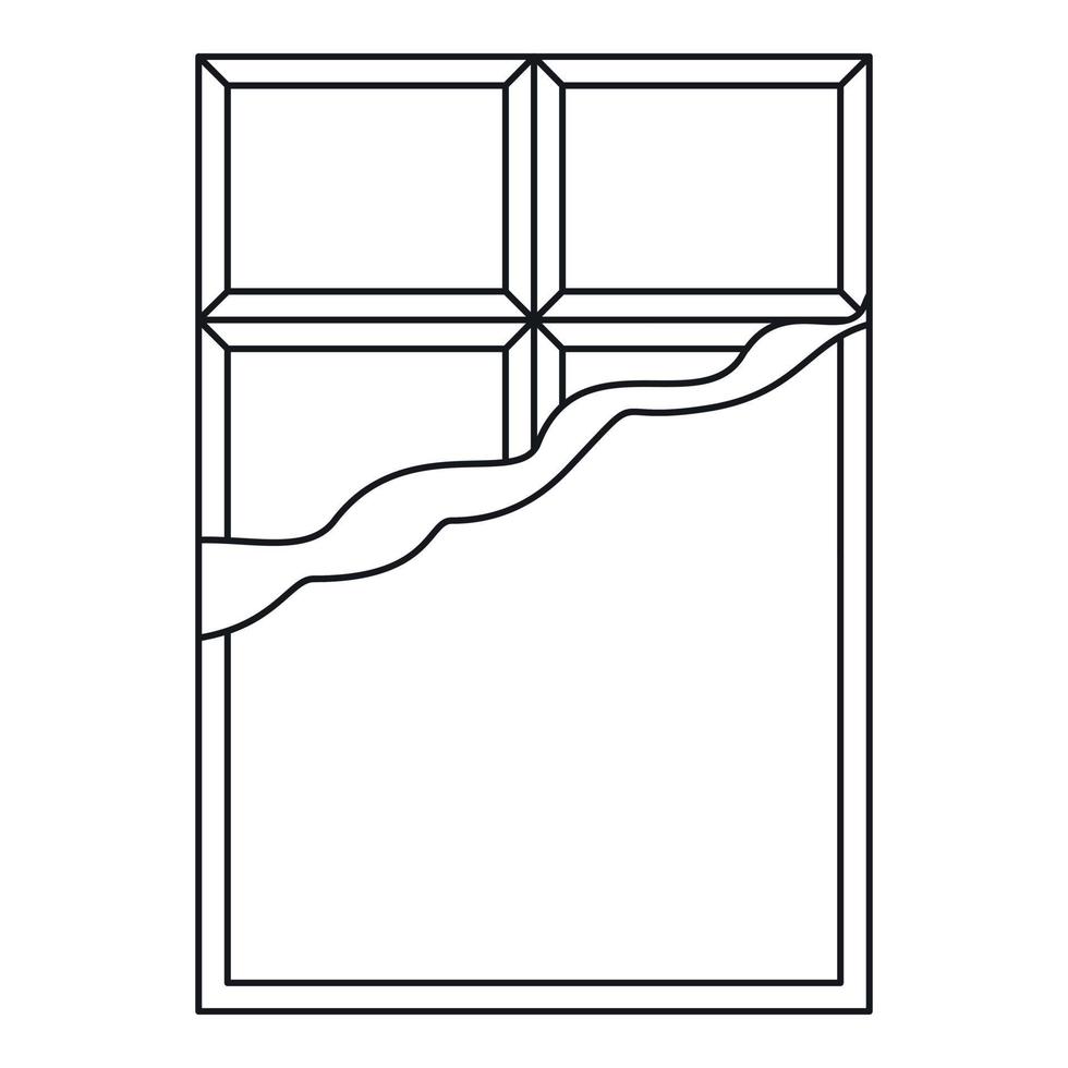 Chocolate icon , outline style vector