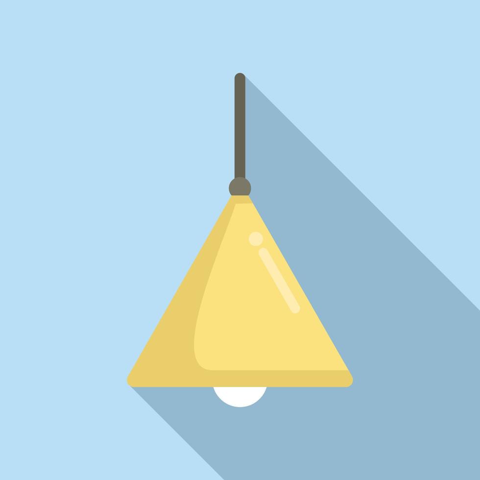 Cozy home room lamp icon flat vector. Interior room vector