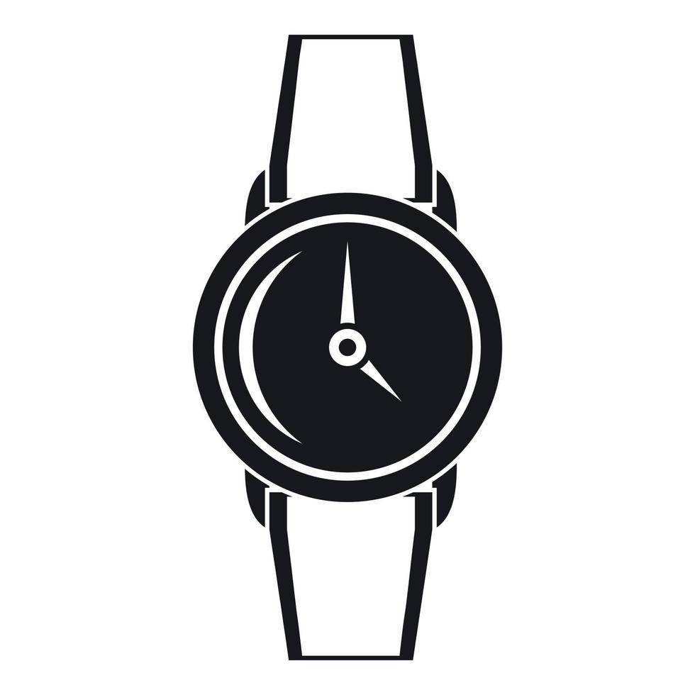 icono de reloj de pulsera, estilo simple vector
