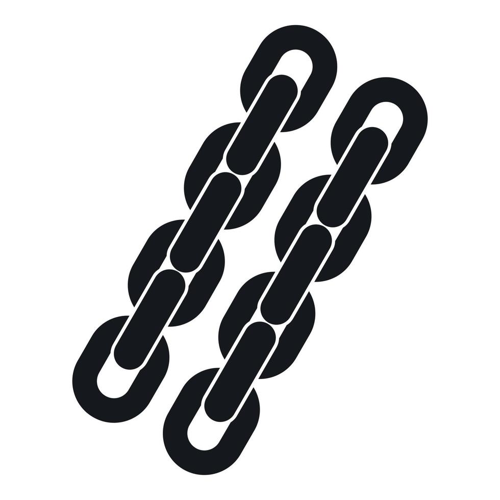 Chains icon, simple style vector