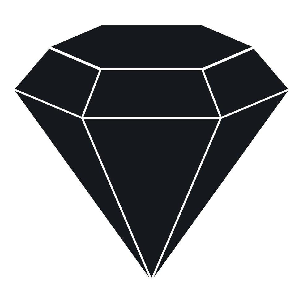 icono de piedra preciosa brillante, estilo simple vector