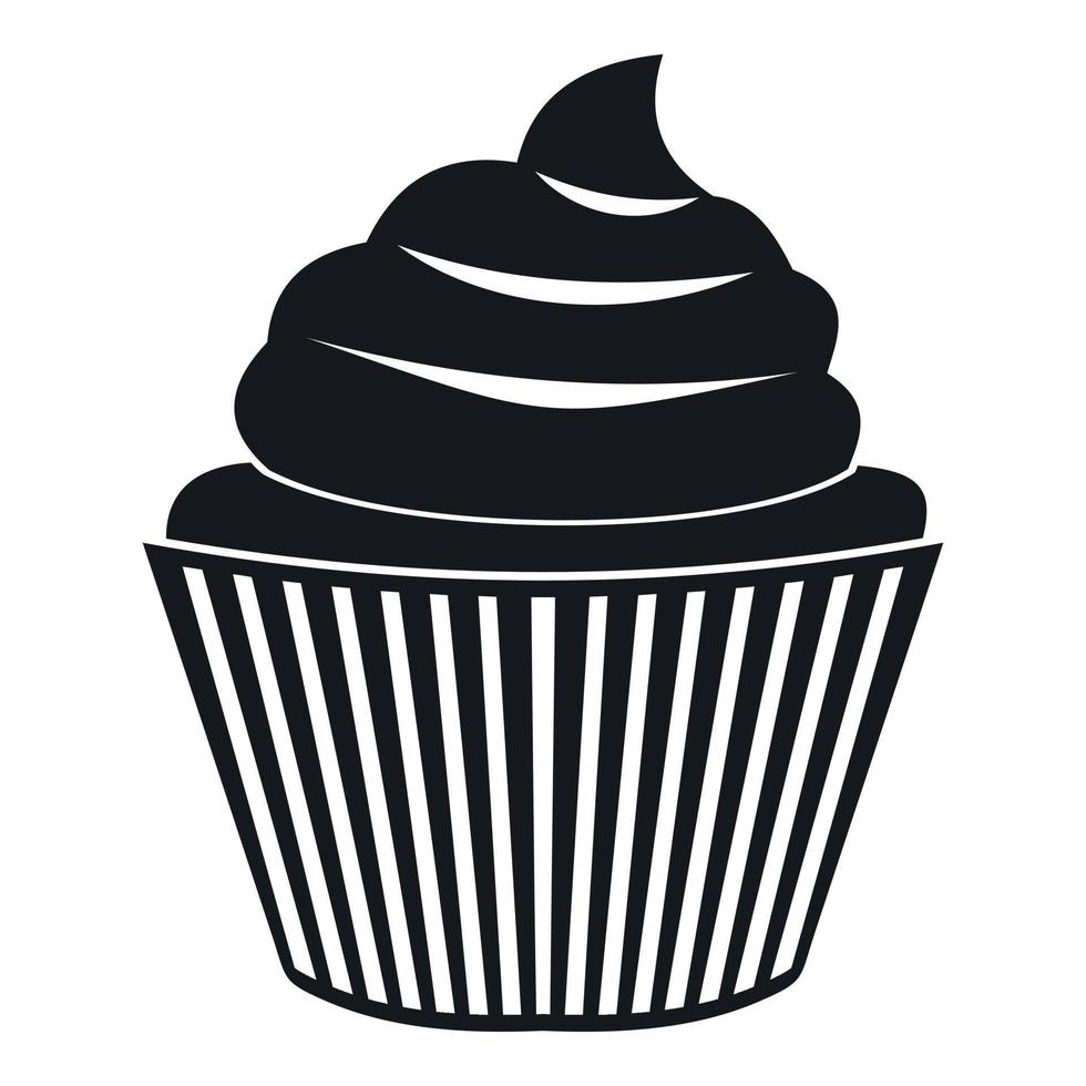 icono de cupcake, estilo simple vector