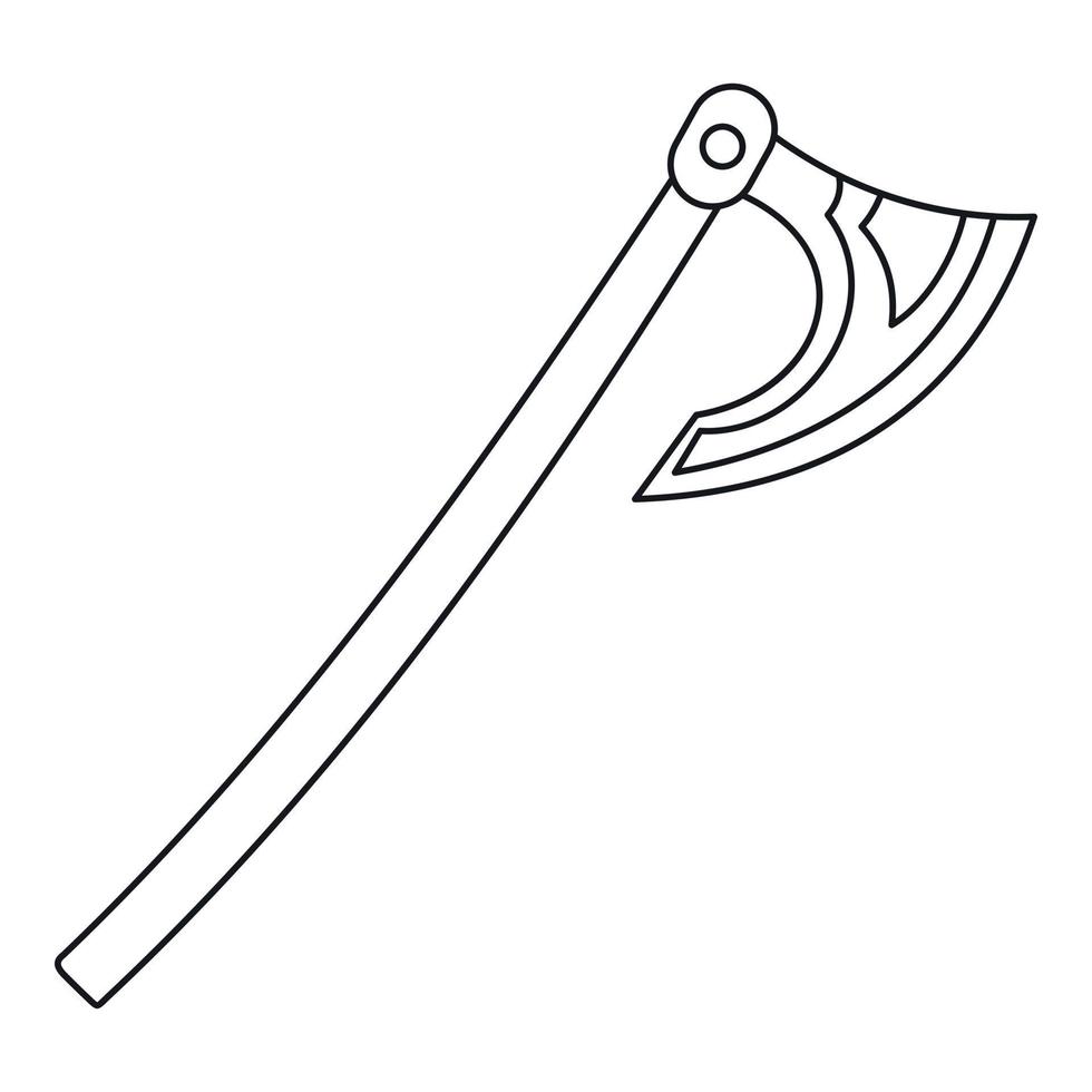 Axe icon, outline style vector