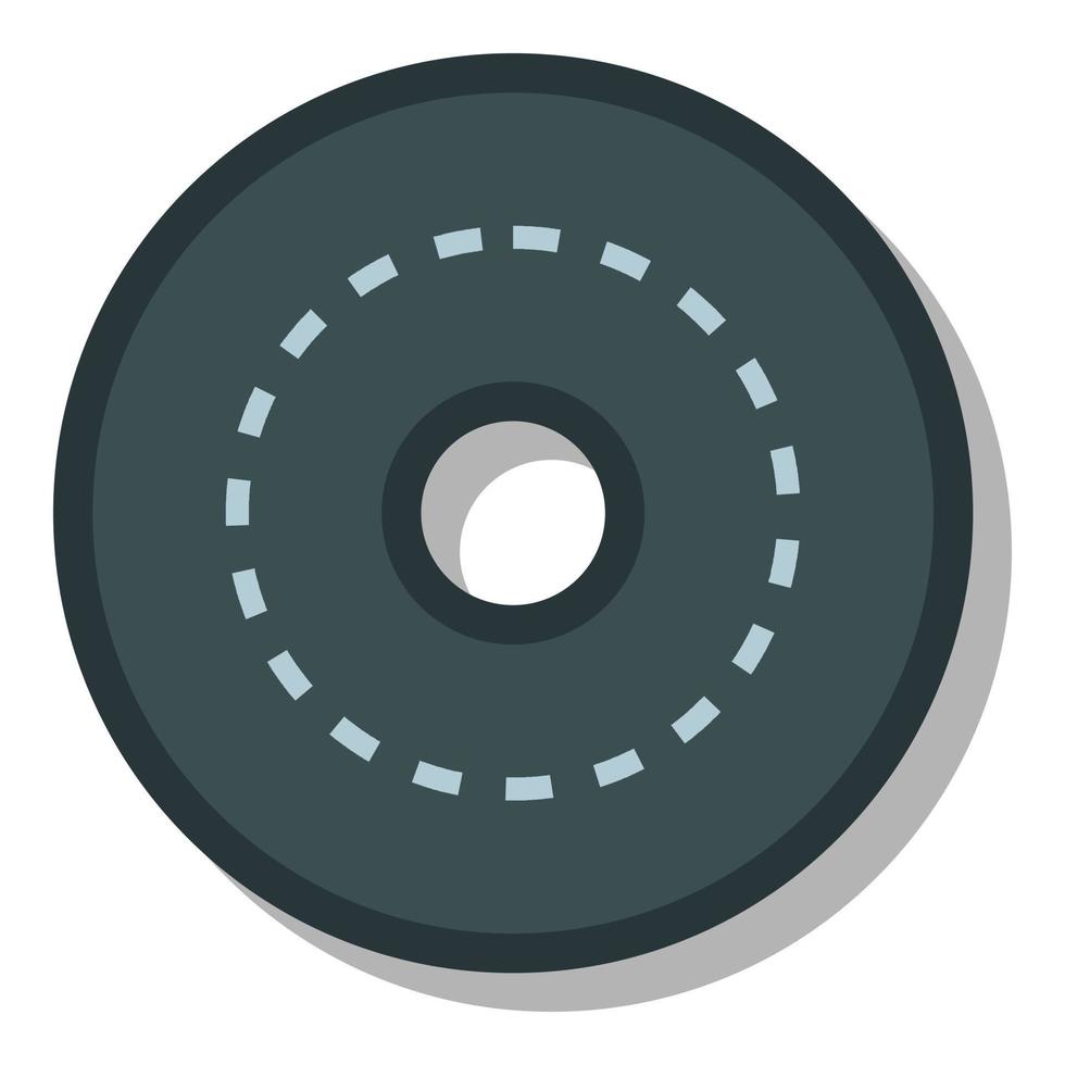 Circle road icon, flat style vector