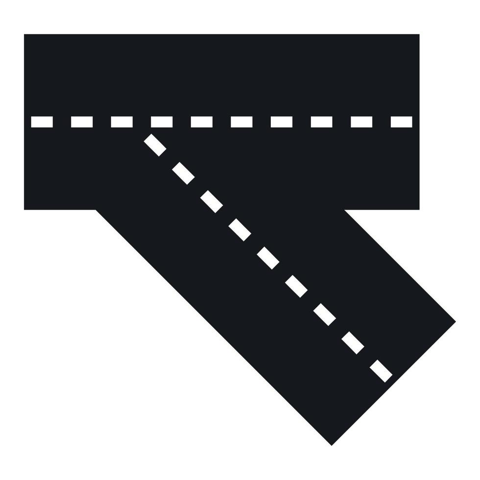 Turn road icon, simple style vector