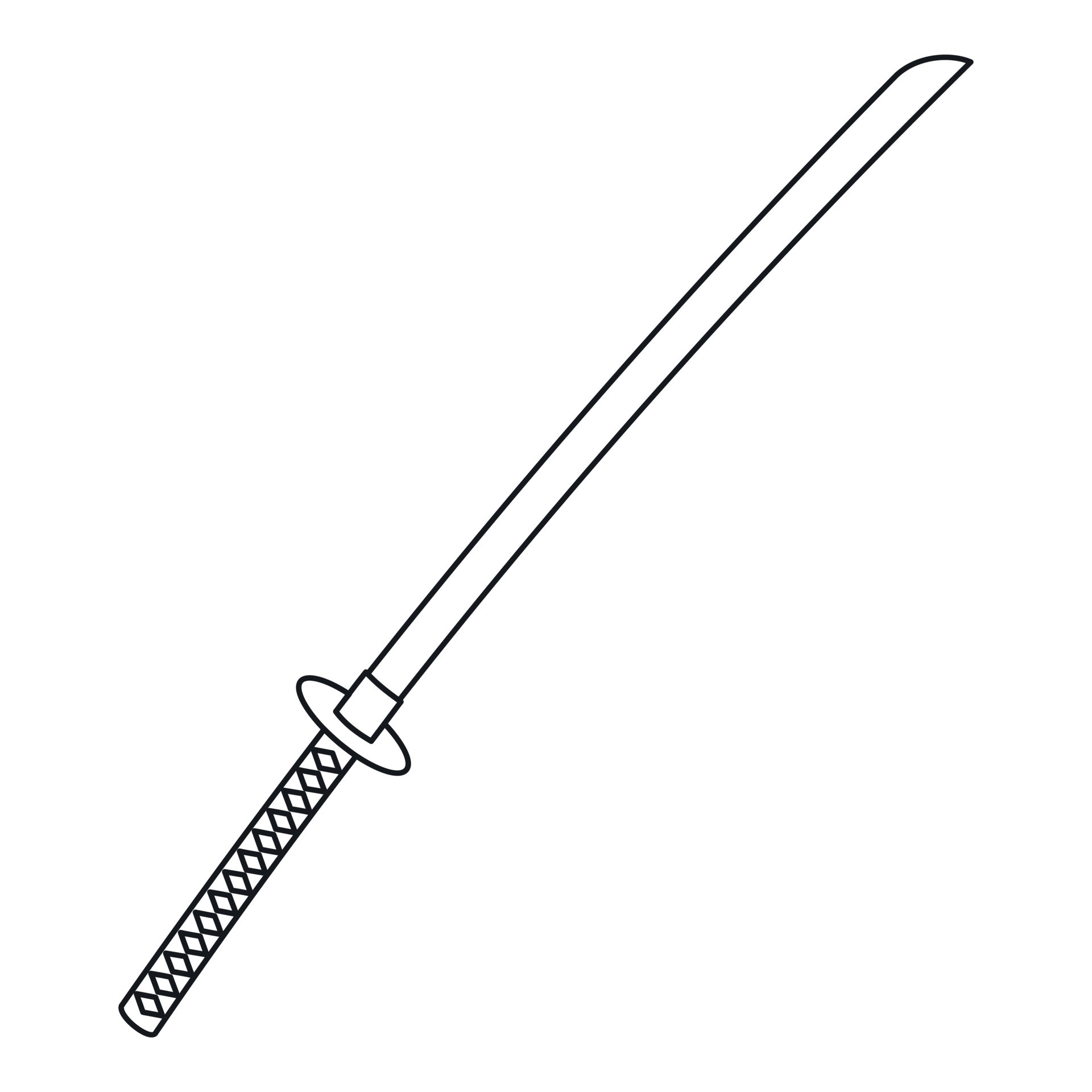 Japanese katana icon, outline style 15206402 Vector Art at Vecteezy