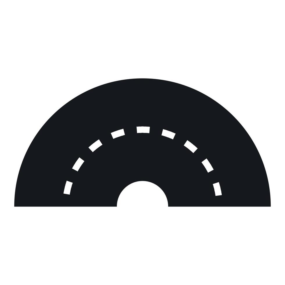 Round turning road icon, simple style vector