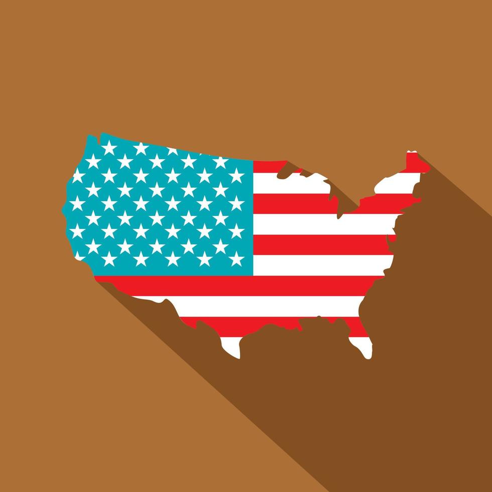 American map icon , flat style vector