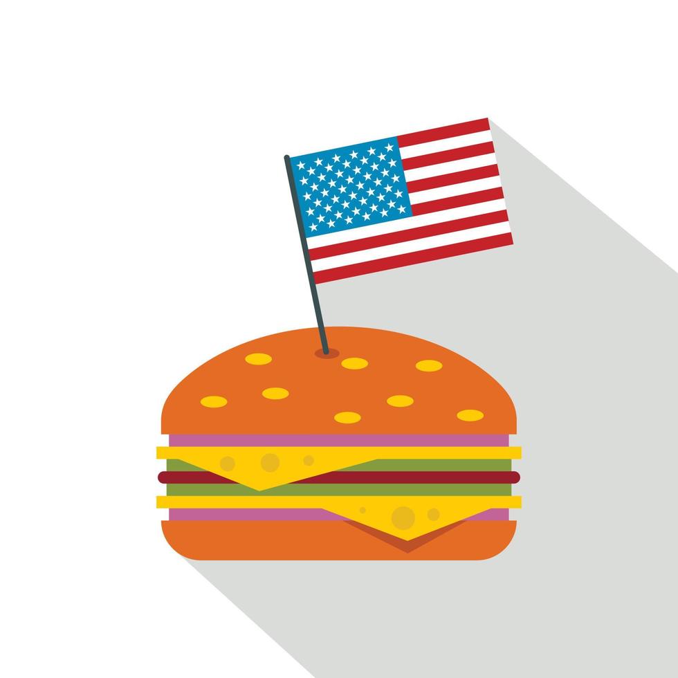 icono de hamburguesa, estilo plano vector