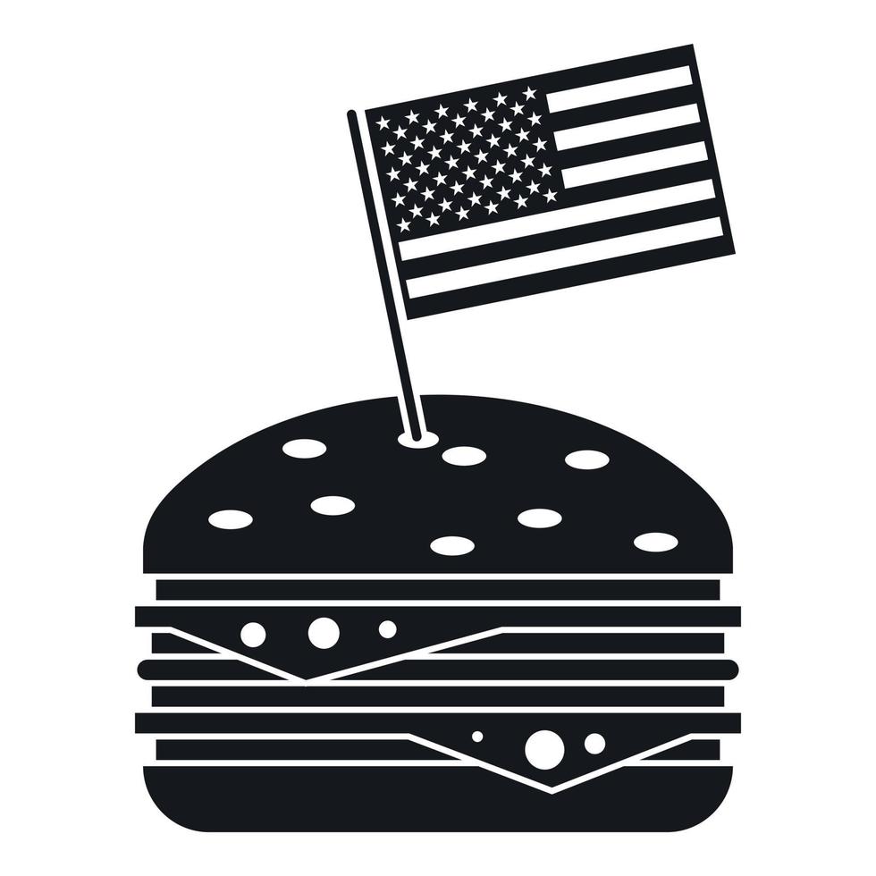 icono de hamburguesa, estilo simple vector