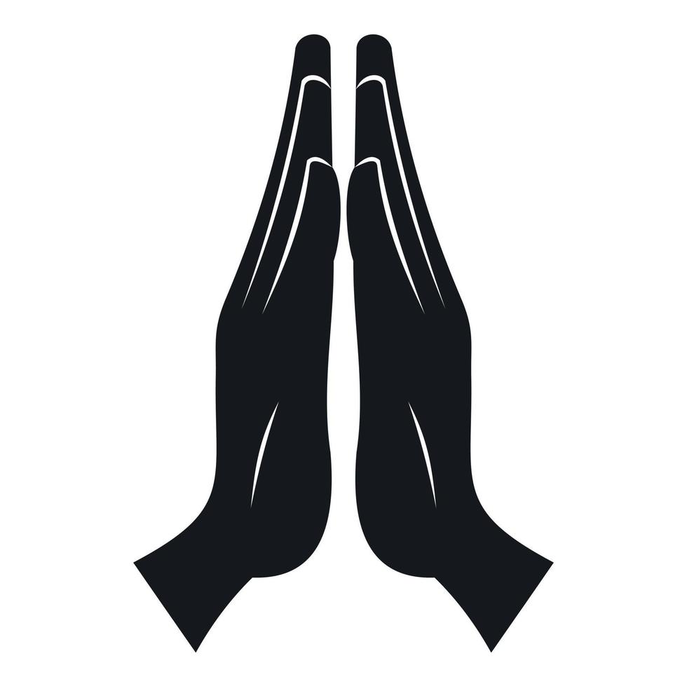 Prayer icon , simple style vector