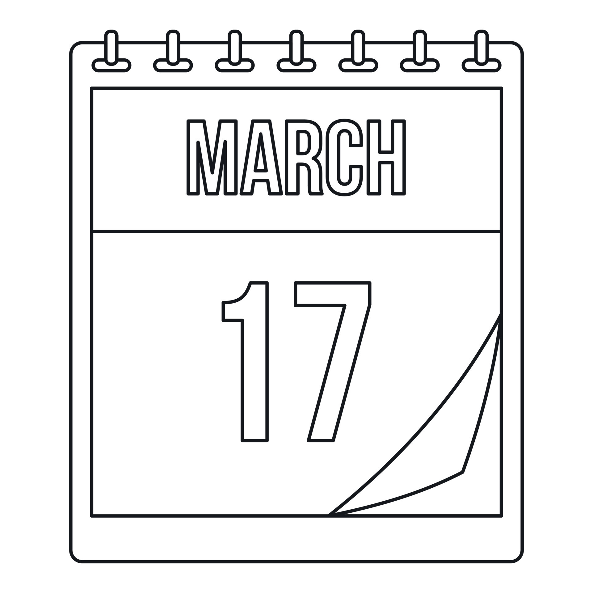March 17 Calendar Icon Outline Style 15206500 Vector Art At Vecteezy march-17-calendar-icon-outline-style-15206500-vector-art-at-vecteezy