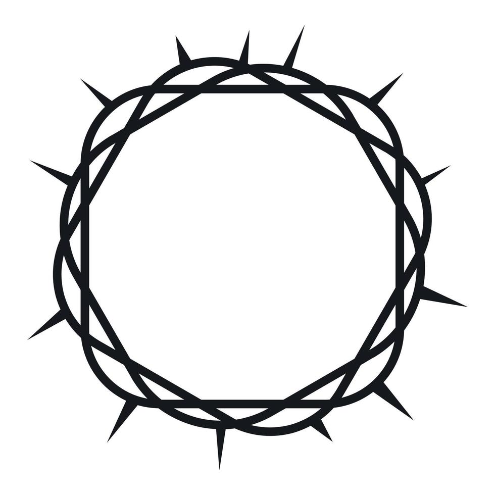 Crown of thorns icon , simple style vector