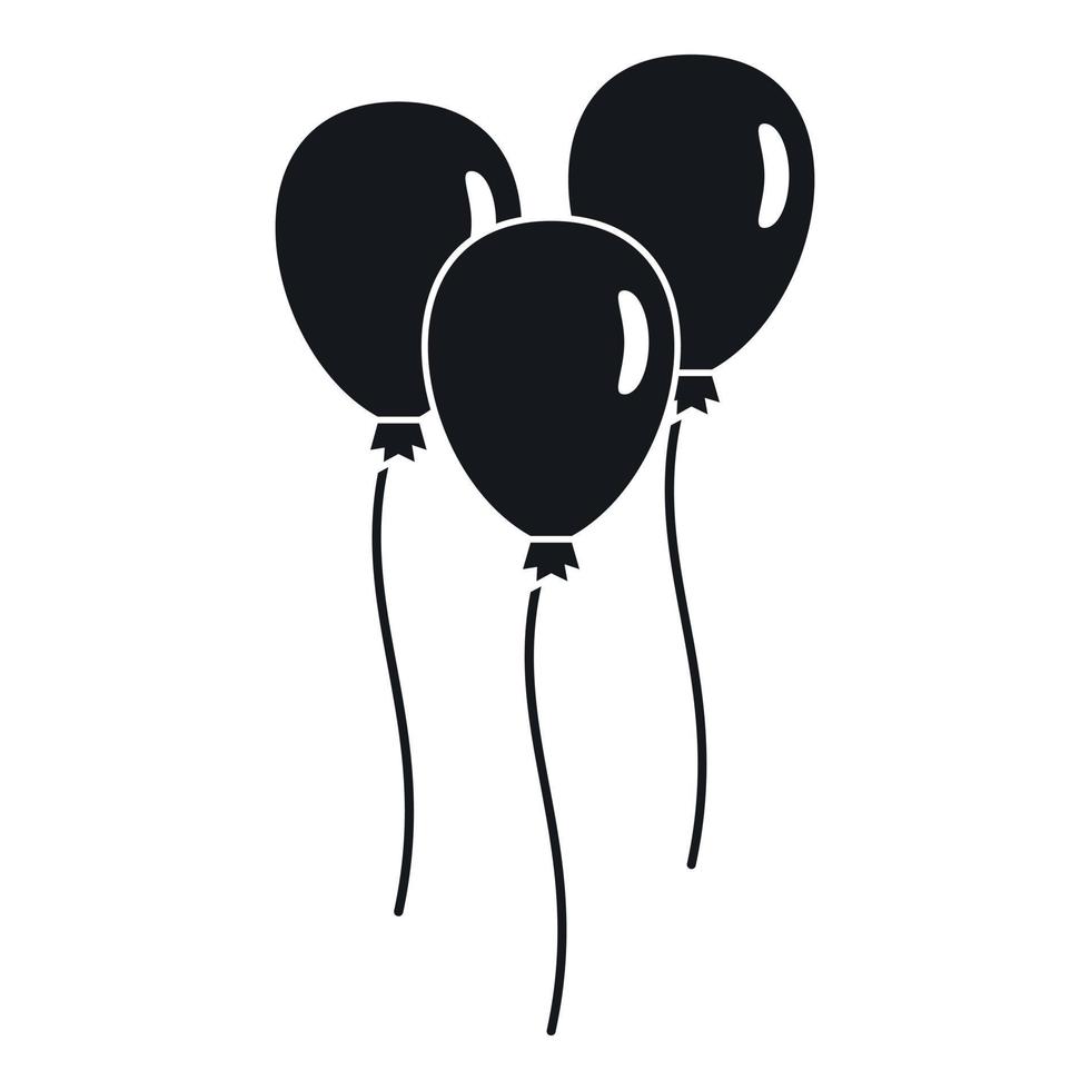 Balloons icon, simple style vector