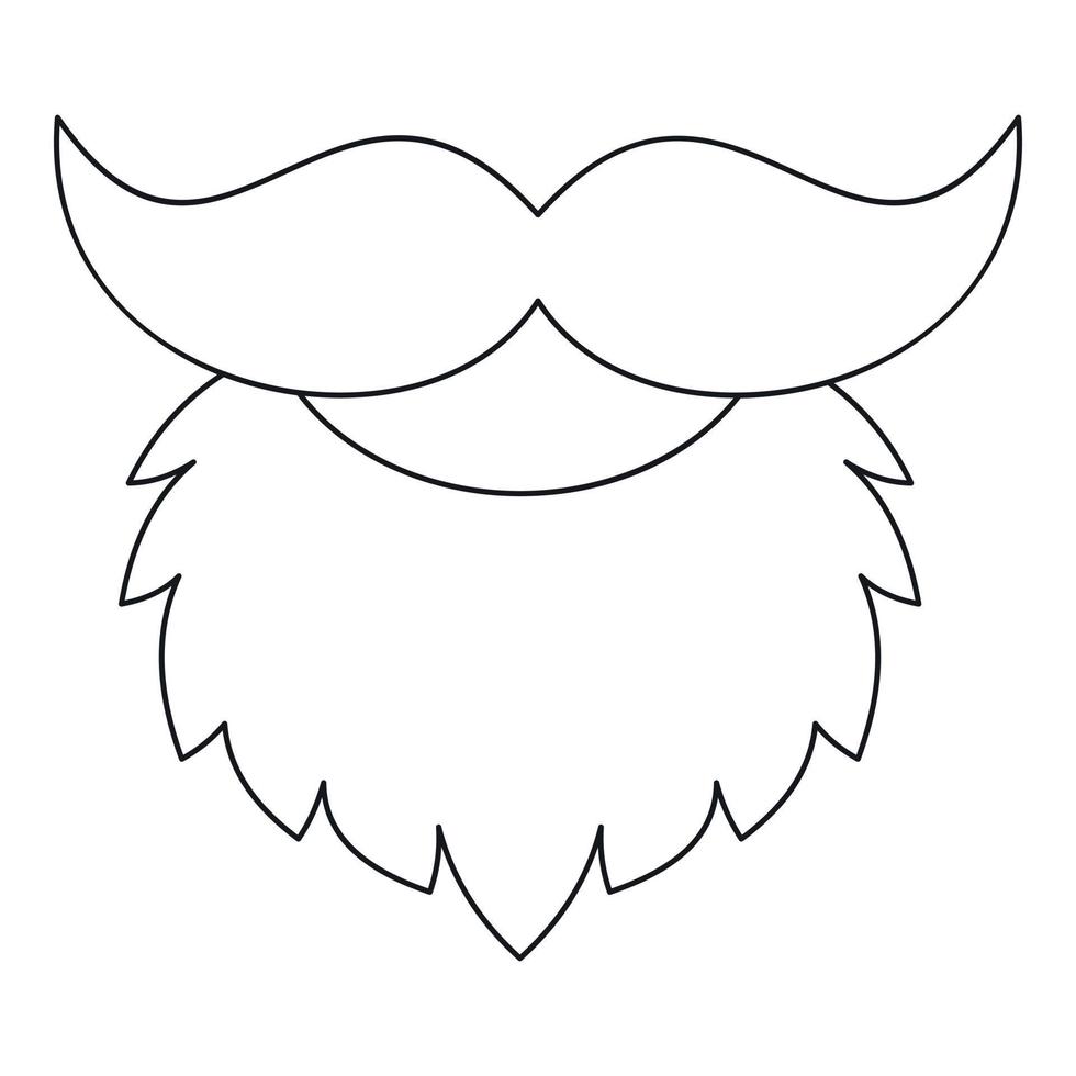 Beard icon , outline style vector