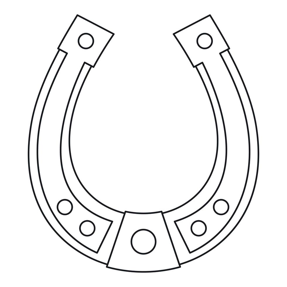 Horseshoe icon , outline style vector