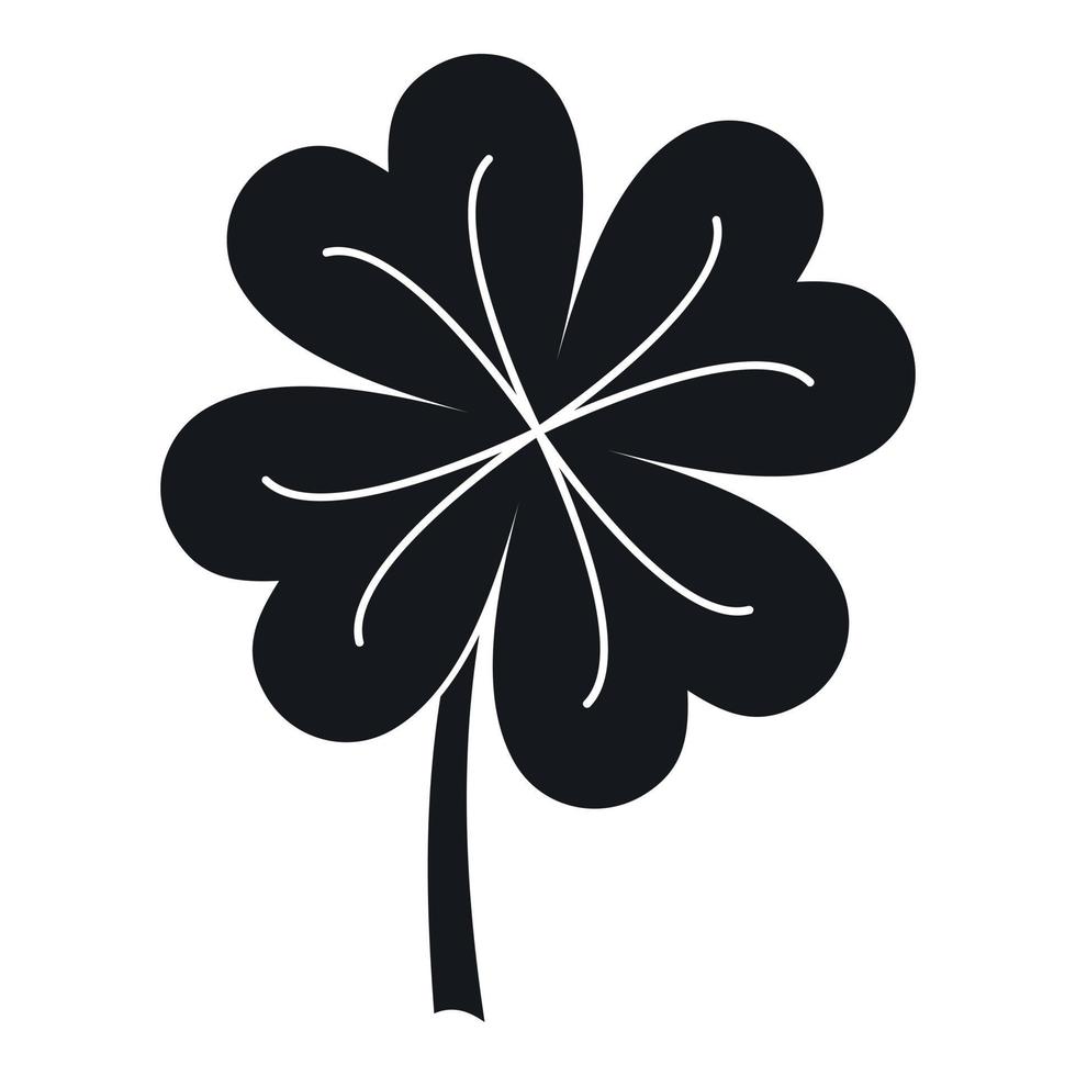 Clover leaf icon, simple style vector