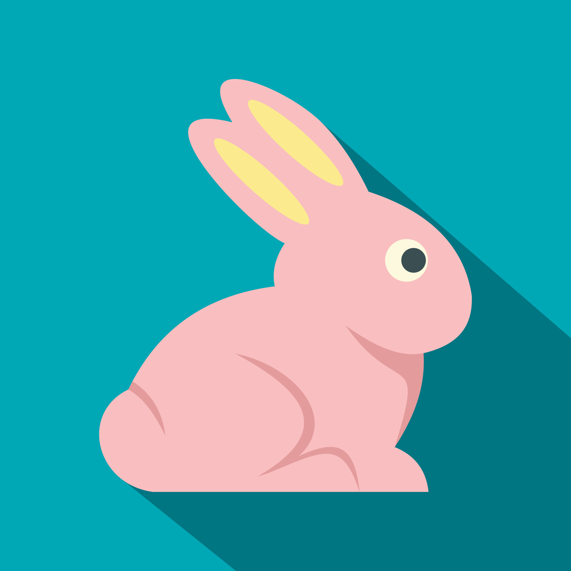 Easter bunny icon , flat style 15206542 Vector Art at Vecteezy