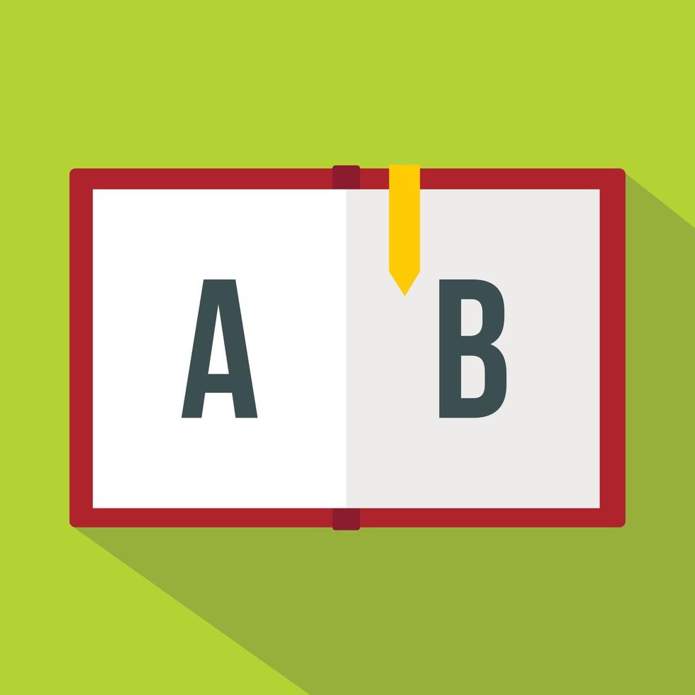 Children abc icon, flat style vector