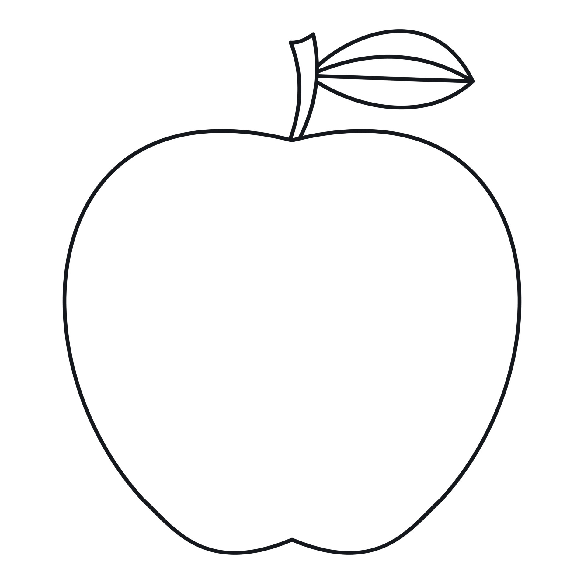 Apple icon, outline style 15206584 Vector Art at Vecteezy