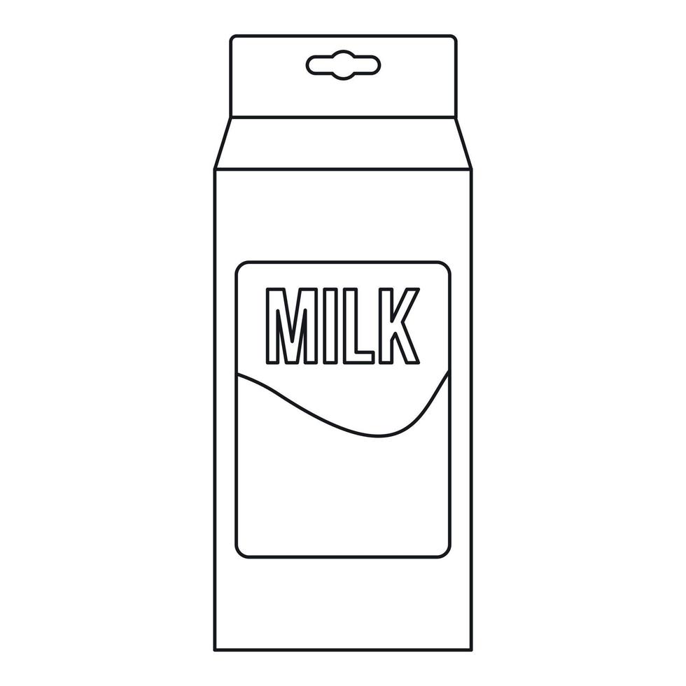 icono de leche, estilo de contorno vector