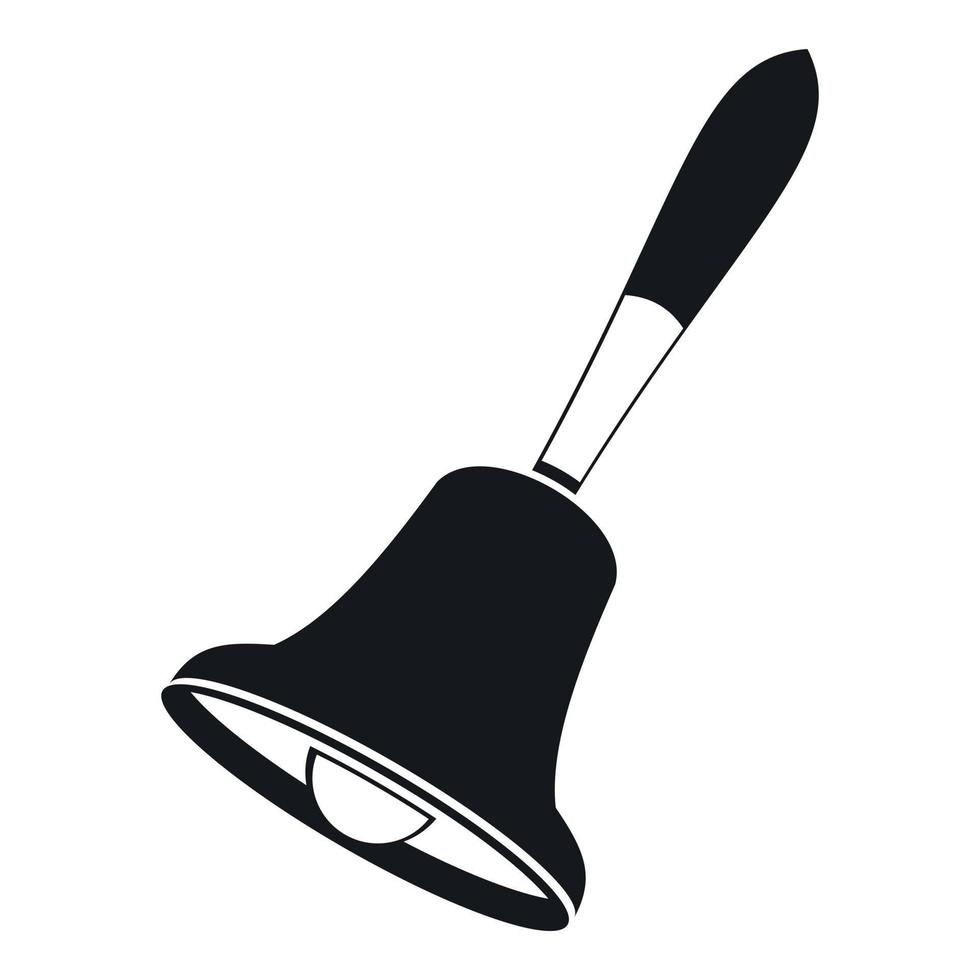 Bell icon, simple style vector