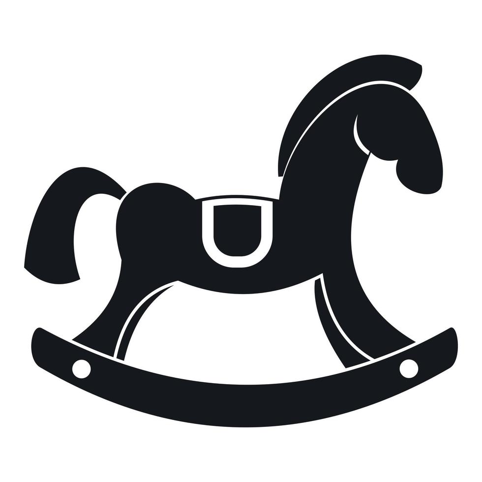 Toy horse icon, simple style vector